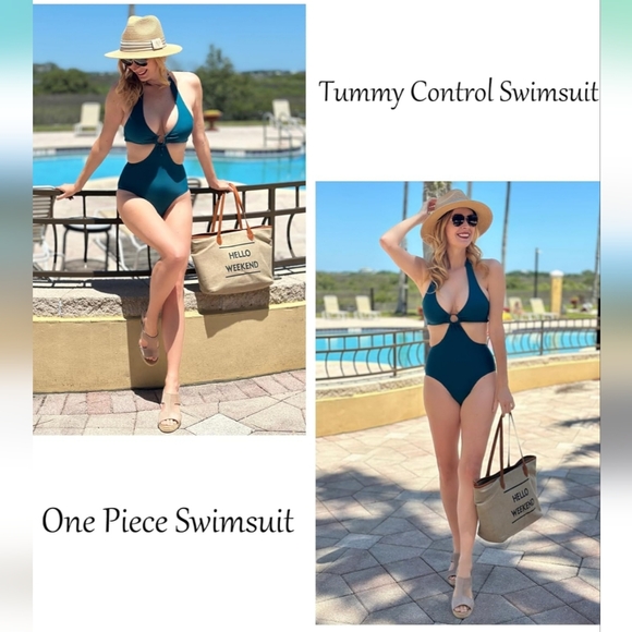 One Piece Cut Out Swimsuit - Picture 2 of 7